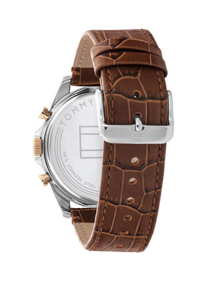 TOMMY HILFIGER Men's Leather Analog Watch 1710450 - Image 2