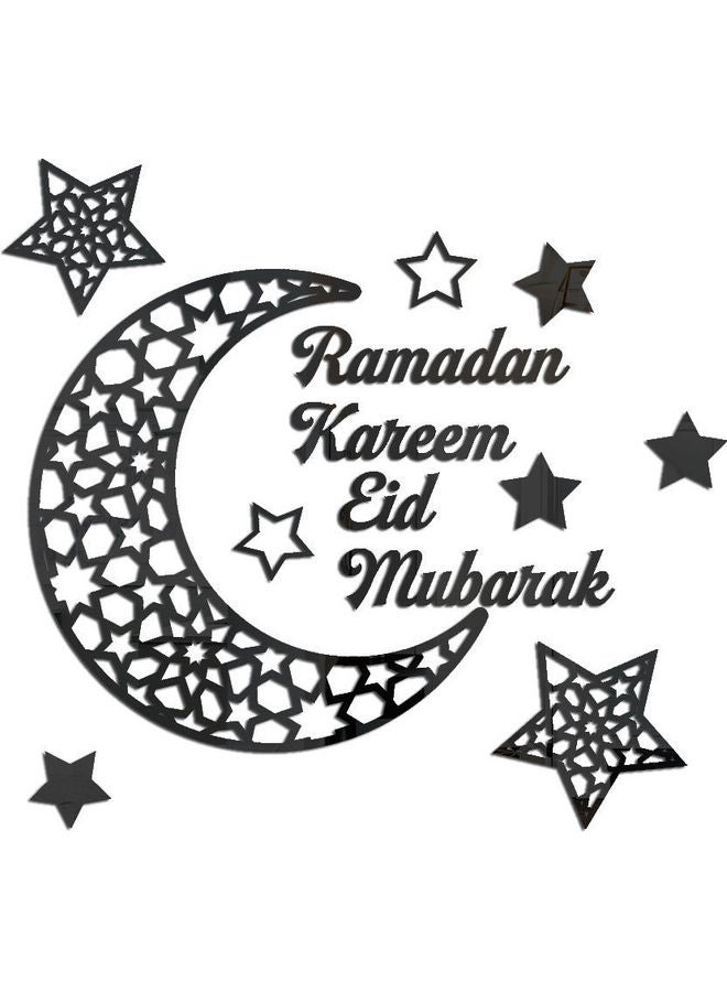 ملصق مرآة أكريليك هلال رمضان كريم ثلاثي الأبعاد - Image 1