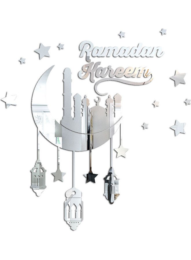 ملصق مرآة أكريليك هلال رمضان كريم ثلاثي الأبعاد - Image 1