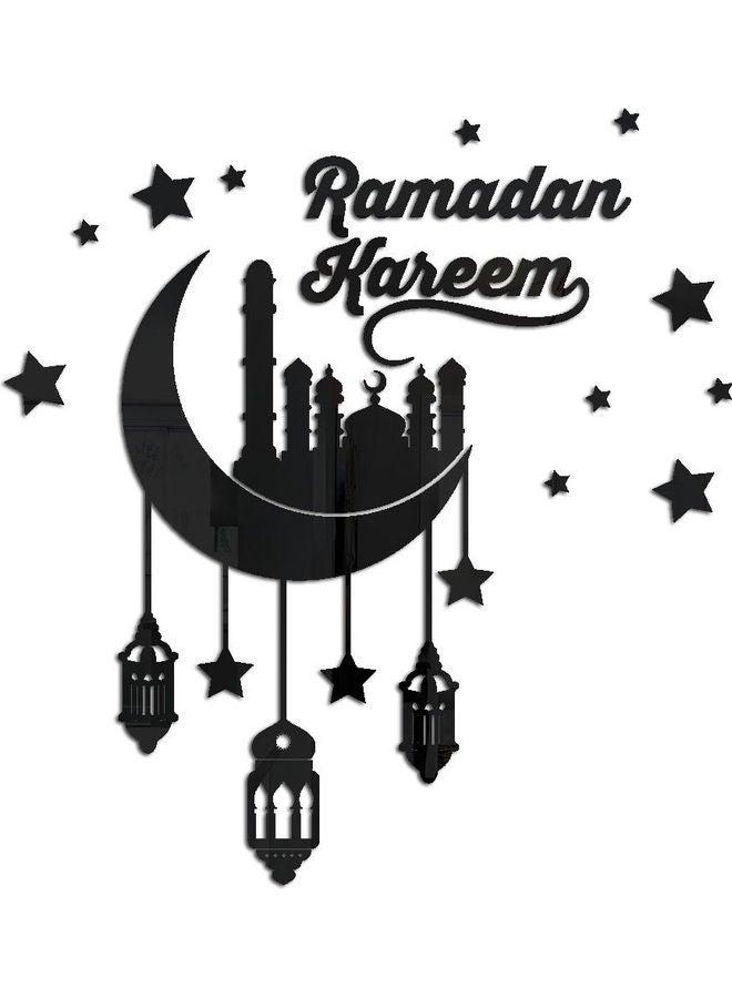 ملصق مرآة أكريليك هلال رمضان كريم ثلاثي الأبعاد - Image 1