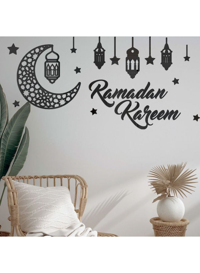 ملصق مرآة أكريليك هلال رمضان كريم ثلاثي الأبعاد - Image 2