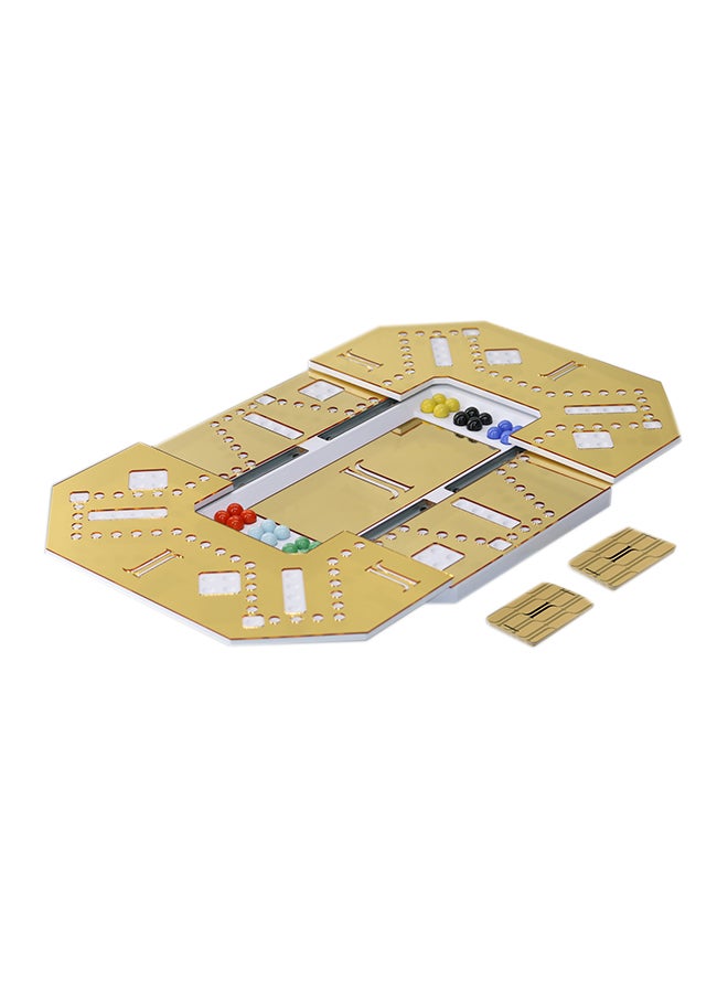 Jackaroo - Extendable Gold Edition White Leather Board 6 Players - Image 1