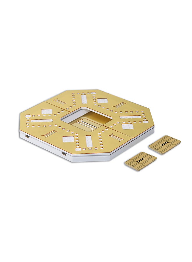 Jackaroo - Extendable Gold Edition White Leather Board 6 Players - Image 1