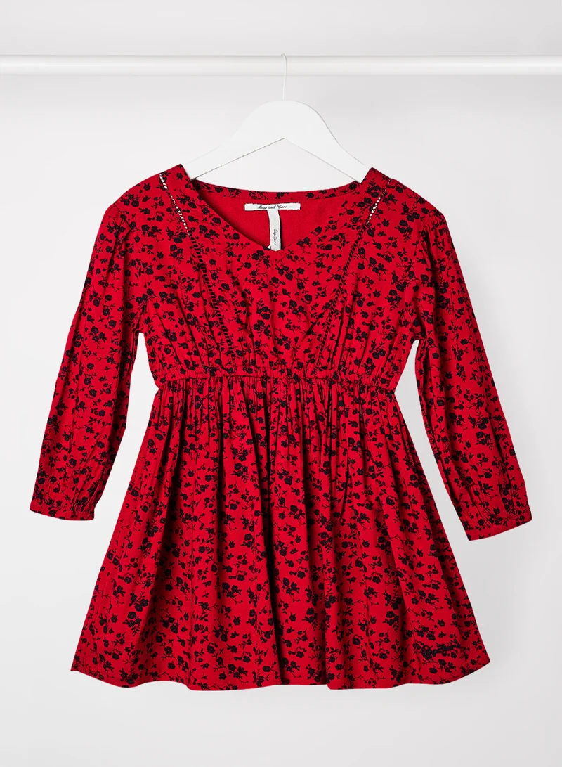 Pepe Jeans LONDON Kids/Teen Milena Floral Print Dress Red
