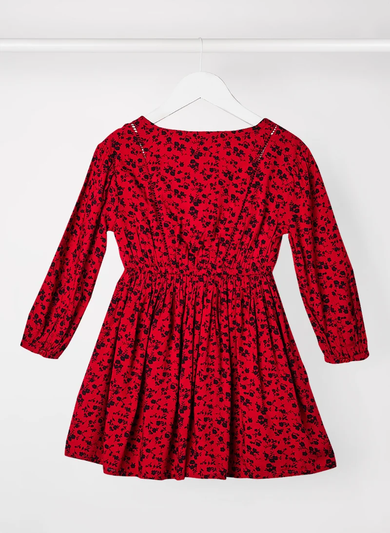 Pepe Jeans LONDON Kids/Teen Milena Floral Print Dress Red