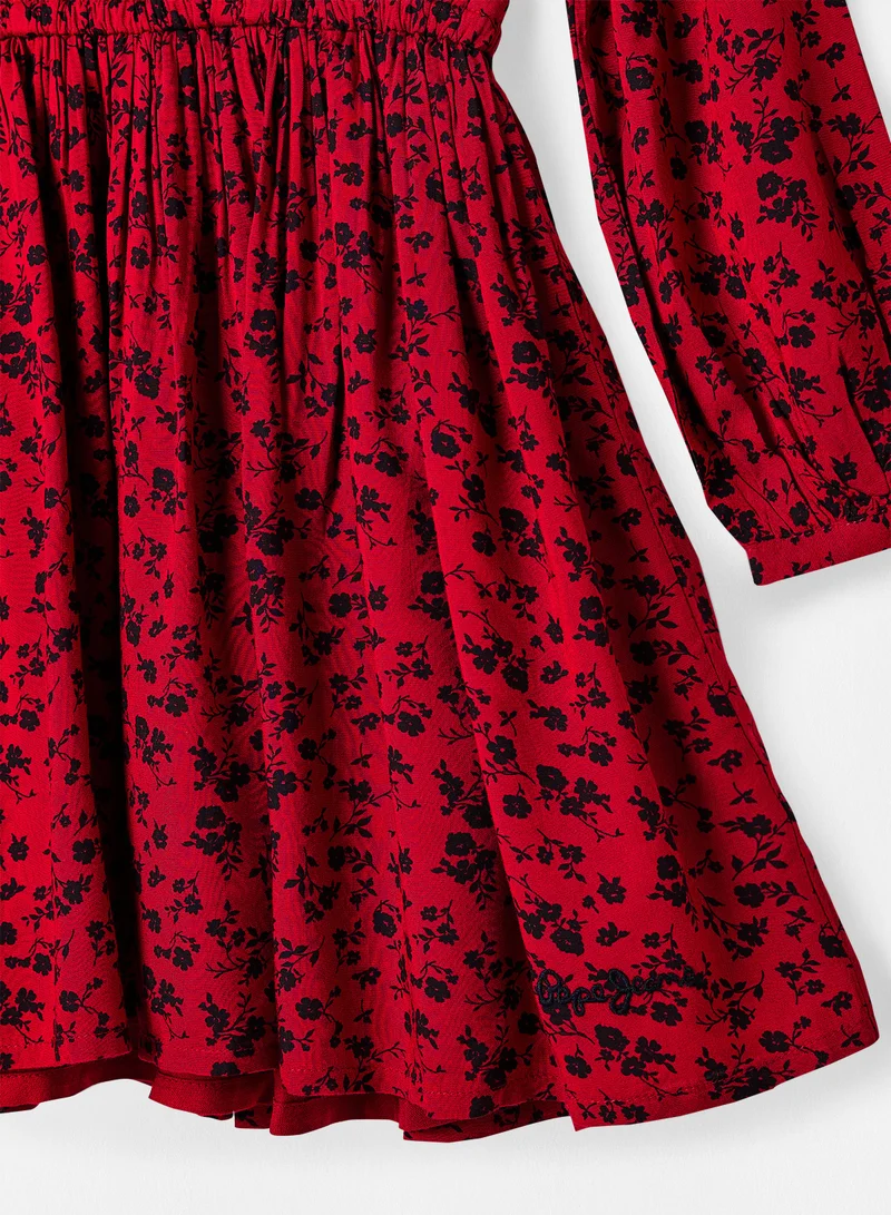 Pepe Jeans LONDON Kids/Teen Milena Floral Print Dress Red
