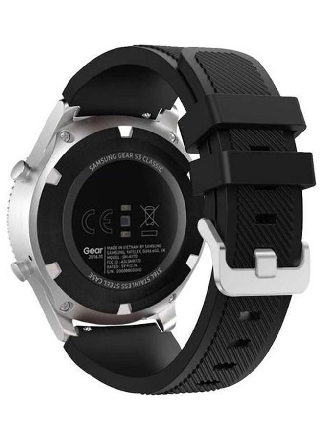 حزام سيليكون رياضي سريع الإصدار 22 ملم لساعة سامسونج جالاكسي 3 مقاس 45 ملم