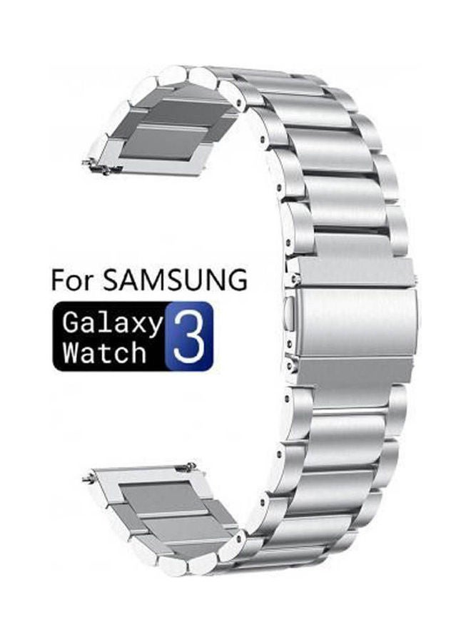 Stainless Steel Strap 22mm For Samsung Galaxy Watch 3 45 Silver - Image 1