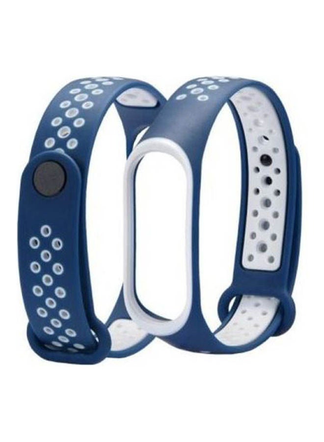 Strap For Xiaomi Mi Band 3/4 Sport Blue-White
