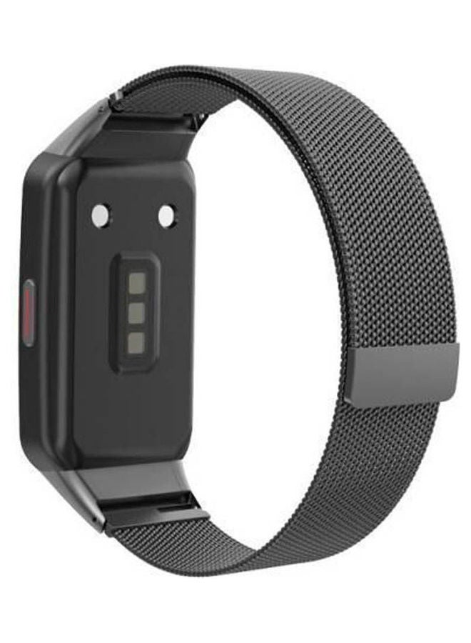 Generic - Magnetic Milanese Strap Screwless Wristband For Huawei And Honor Band 6 Black - Image 1