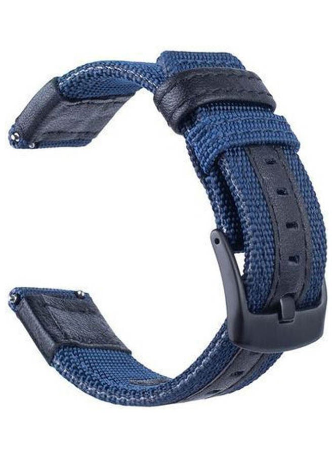 Samsung Galaxy Watch 3 45Mm Woven Nylon Sweatproof Band Strap 22Mm Blue