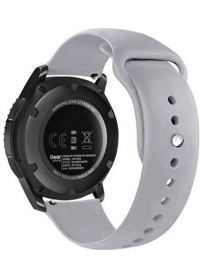 Silcon Band 20 Mm For Samsung Galaxy Active 2 44 Mm Grey