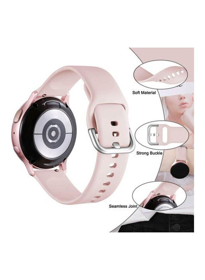 Silicone Strap 20mm With A Quick Release Buckle For Samsung Galaxy Active 2 40 Pink
