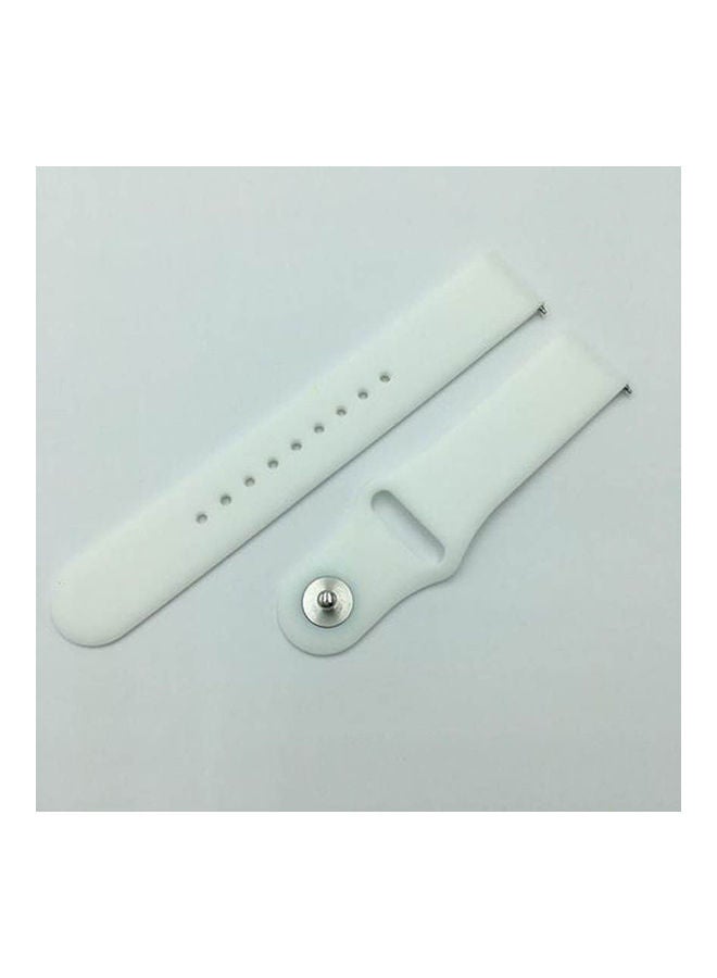 Replacement Silicone Sport Strap 20Mm For Samsung Galaxy Active 2 Watch White