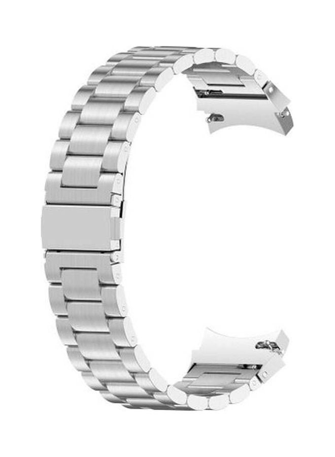Stainless Steel Strap Metal Watch Band For Samsung Galaxy Watch 4 40/44/42/46Mm Silver