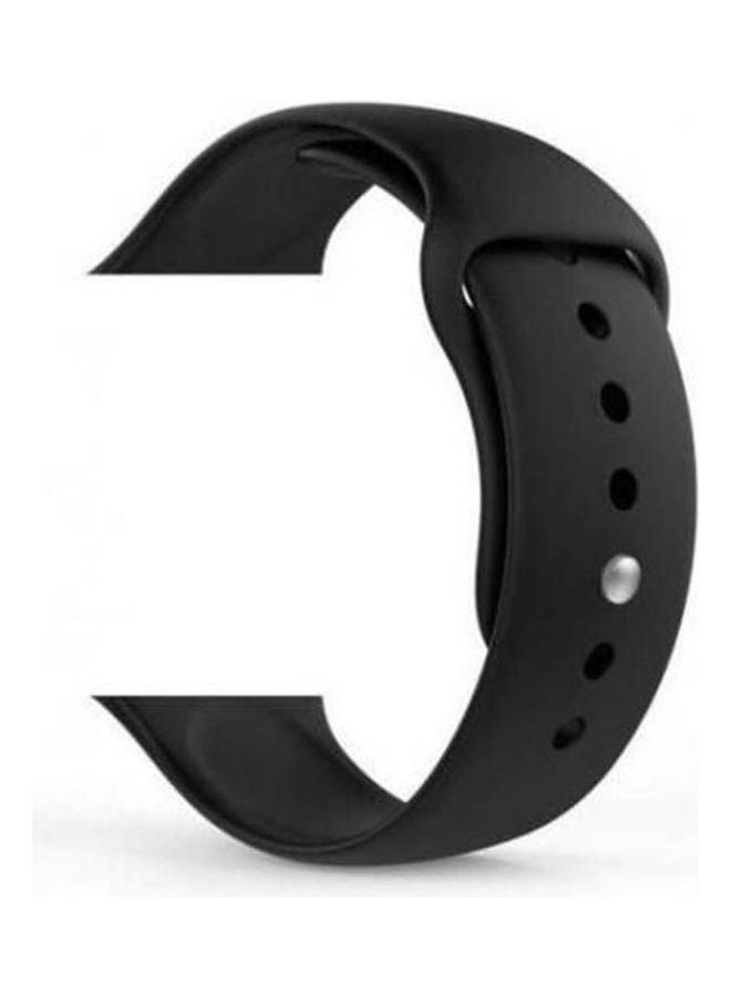 Generic - Bracelet Sports Soft Silicone Watch Band Apple Watch Series 7 45Mm Black - Image 1