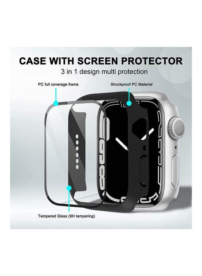 حافظة حماية شاشة مركبة متوافقة مع ساعة Apple Watch Series 7