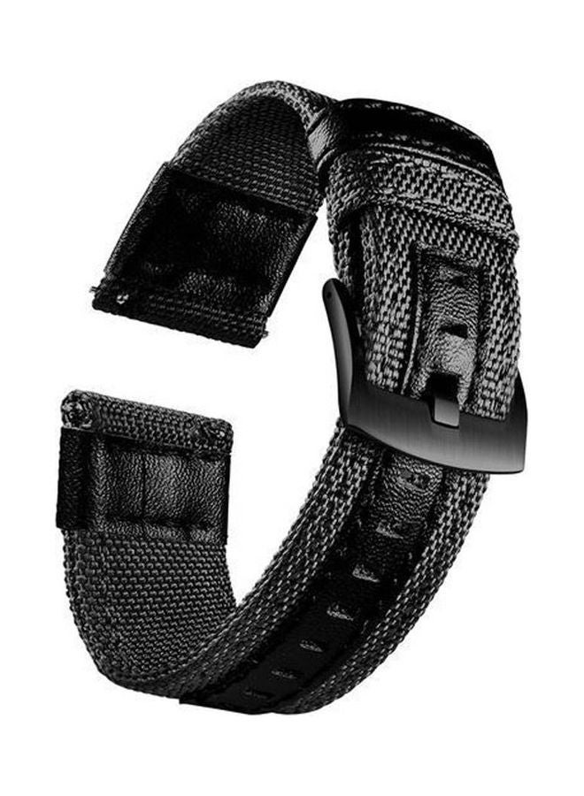 22Mm Woven Nylon Sweatproof Watch Band Strap For Huawei Gt2E Black