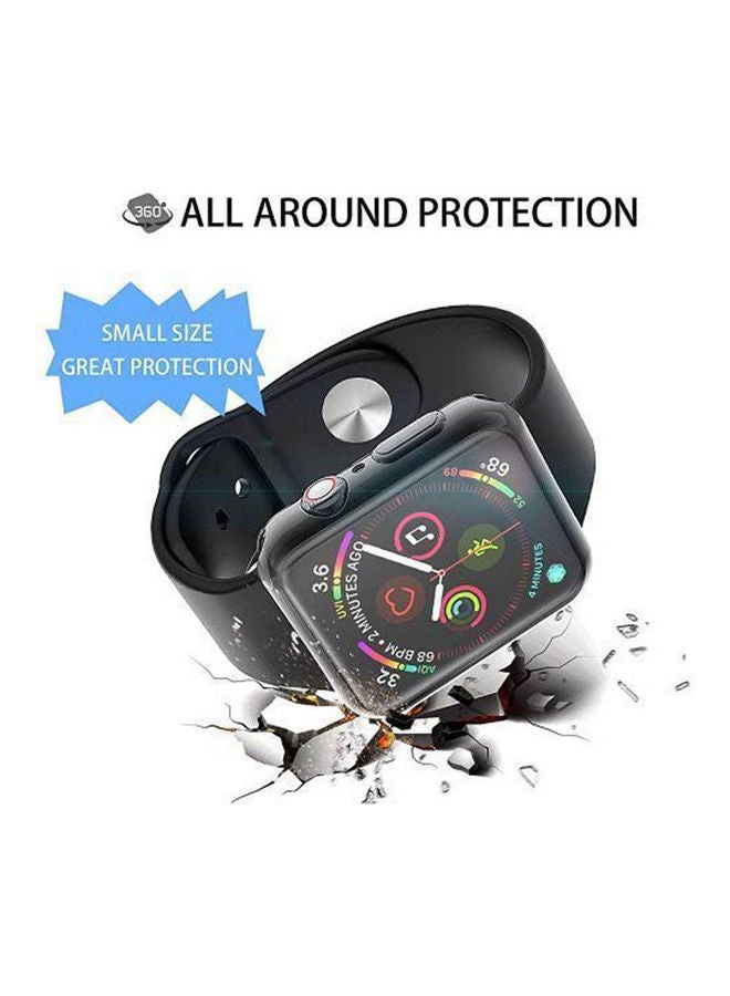 Generic - Case Cover With Screen Protector For Apple Watch Series 6 Clear-Black - Image 1