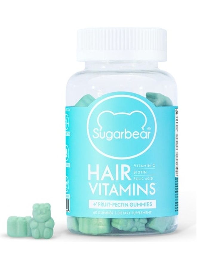 SugarBear Hair Vitamins Vegetarian Dietary Supplement 60 Gummies
