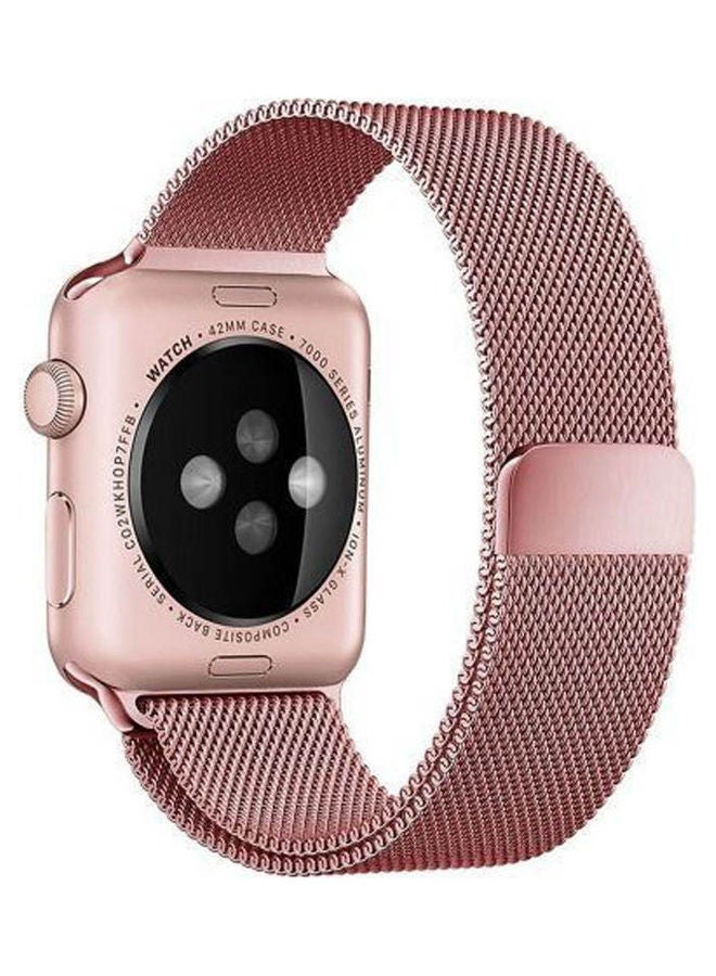 Vpg Apple Watch Series Se 44Mm Vpg Magnetic Stainless Steel Metal Strap Pink