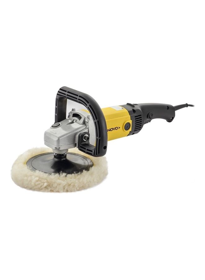 Yonovo - 1200W to 1400W 7 inch Electric car Polisher Machine with Wool Buffing Pad 1 Backing pad Double Insulated with Speed Control (Speed-3000rpm) Multicolour - Image 1