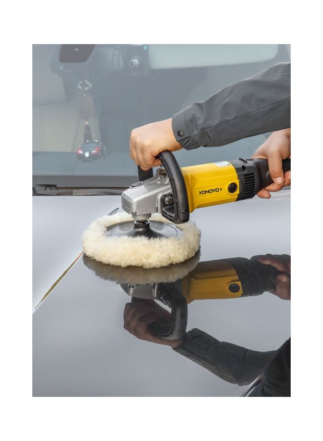 Yonovo - 1200W to 1400W 7 inch Electric car Polisher Machine with Wool Buffing Pad 1 Backing pad Double Insulated with Speed Control (Speed-3000rpm) Multicolour - Image 1