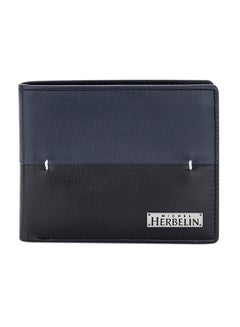 MICHEL HERBELIN Leather ID Wallet Navy Blue/Black  - Image 1