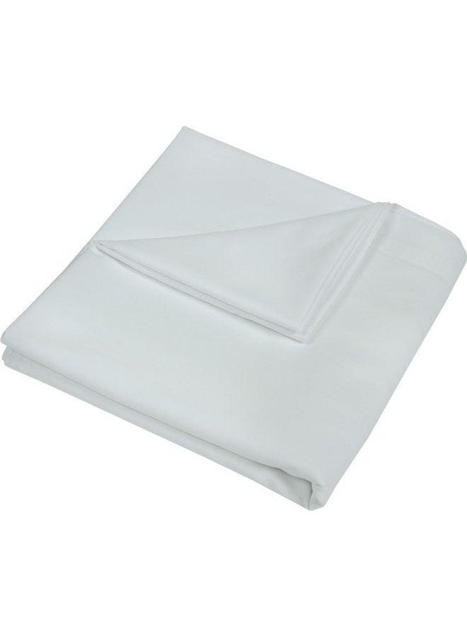 Sleepdown Soft Cosy 300 Thread Count Luxury Double Sized Flat Sheet Cotton White 