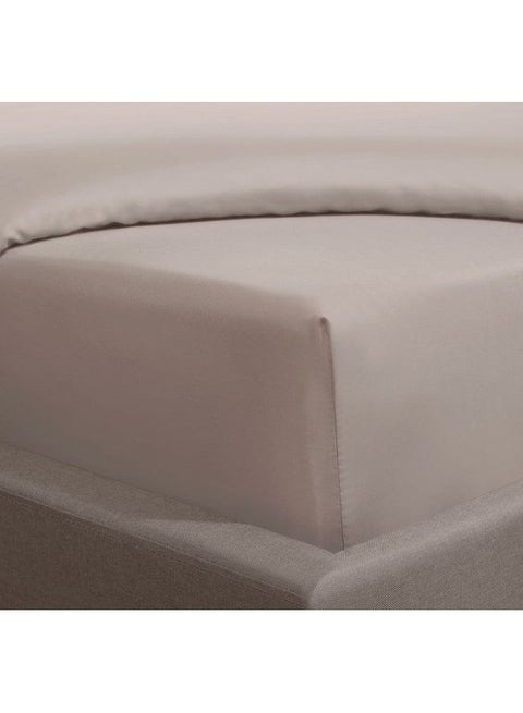 300 Thread Count Soft Cosy Luxury Extra Deep Super King Sized Fitted Sheet cotton Mink 182x200+40cm