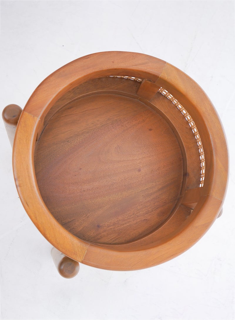 ebb & flow - Side Table Luxurious - In Natural Teak - Used Next To Sofa As Coffee Corner Natural 40 X 40 X 50cm - Image 1