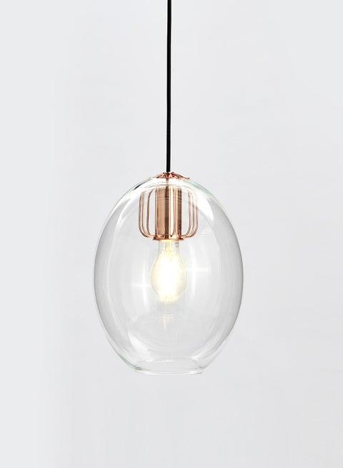 Decorative Pendant Lamp Unique Luxury Quality Material for the Perfect Stylish Home PL020520 Clear/Brown 24cm
