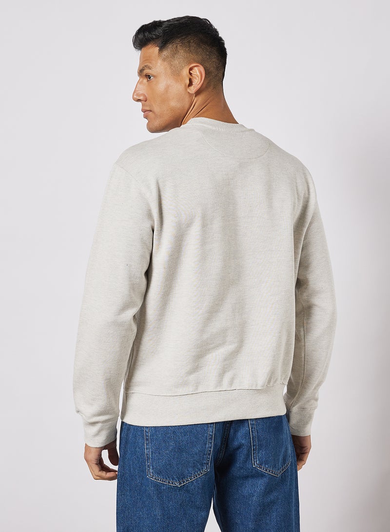 Crew Neck Sweatshirt Light Grey