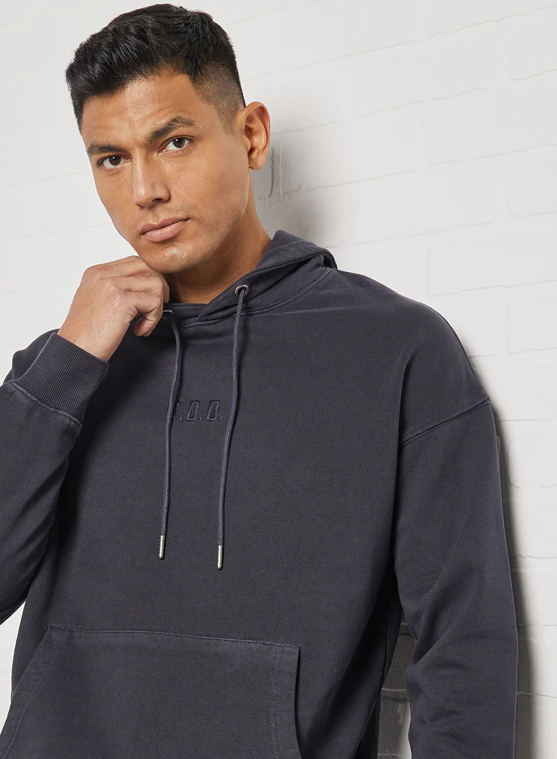 JACK & JONES Drawstring Hoodie Dark Navy