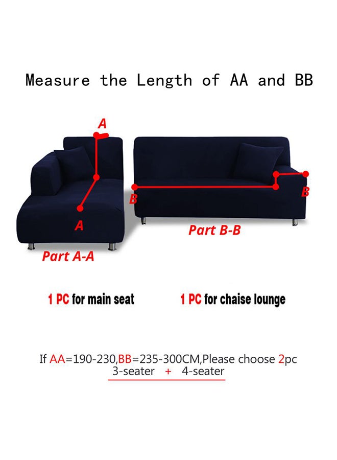 Sharpdo - L-Shaped Sofa Slipcover Cover Stretch Fabric for Living Room Bedroom Home and Office 2Pcs 3 Seater Sofa Cover Grey 235x300cm - Image 1