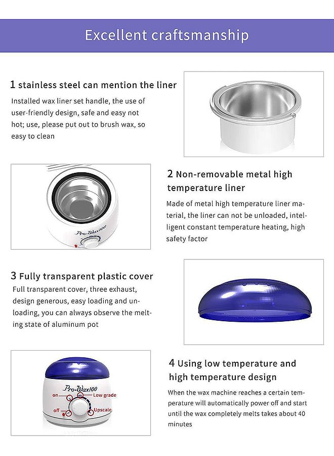 Pro-Wax100 - Professional Wax Warmer With 6 Flavors Hard Wax Beans - Image 1