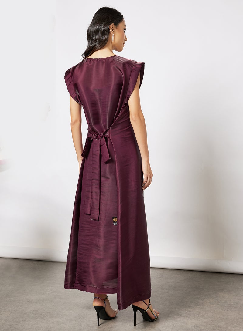 Bousni Abaya Inner Maroon  - Image 2