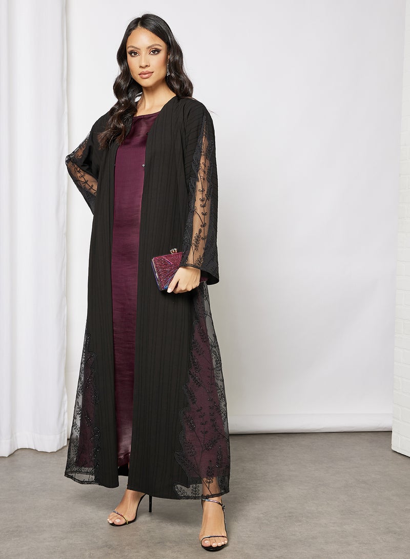 Bousni Abaya Inner Maroon  - Image 4