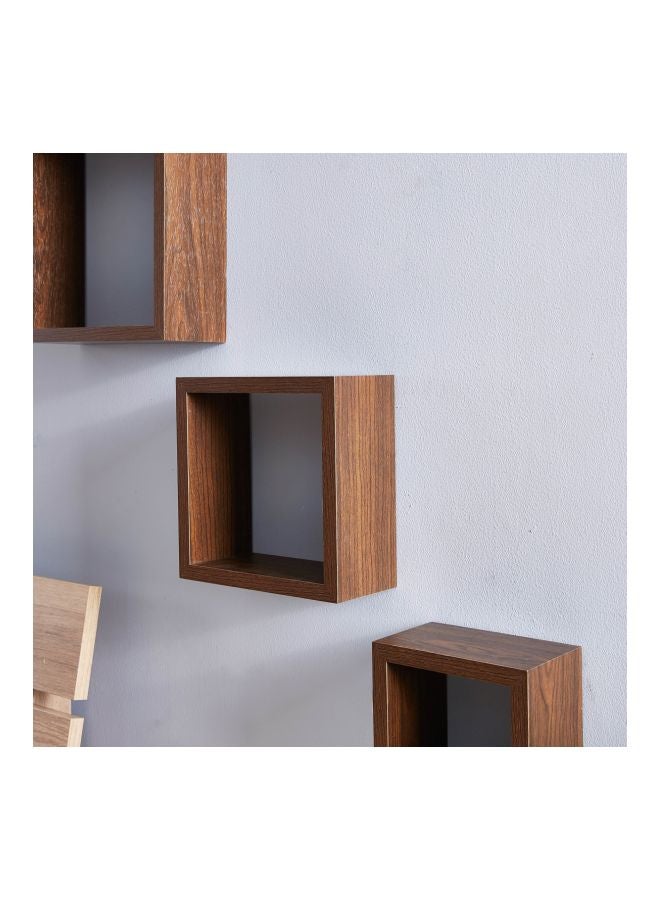 Home Box 3-Piece Nicole Wall Shelf Set Brown 25x25x9cm  - Image 3