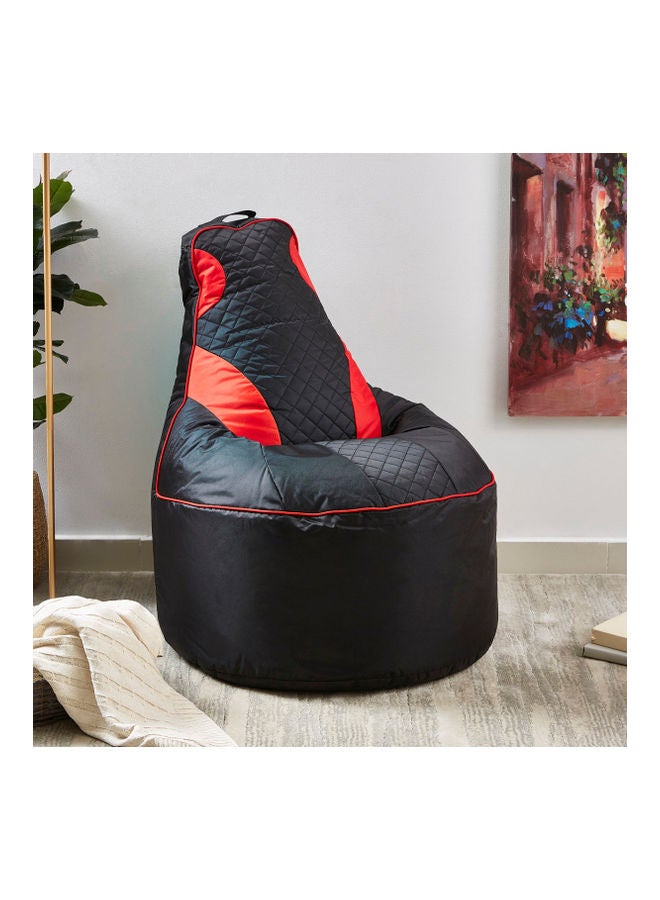 Home Box - Stunning Solid Patterned Durable Multi-Purpose Oxford Gaming Bean Bag With Polystyrene Bean Filling Black/Red 74 x 78 x 81cm - Image 1