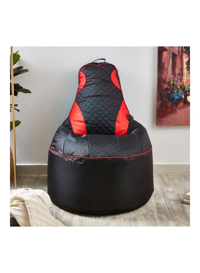 Home Box - Stunning Solid Patterned Durable Multi-Purpose Oxford Gaming Bean Bag With Polystyrene Bean Filling Black/Red 74 x 78 x 81cm - Image 1