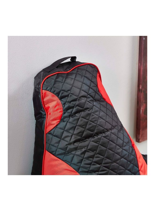 Home Box - Stunning Solid Patterned Durable Multi-Purpose Oxford Gaming Bean Bag With Polystyrene Bean Filling Black/Red 74 x 78 x 81cm - Image 1
