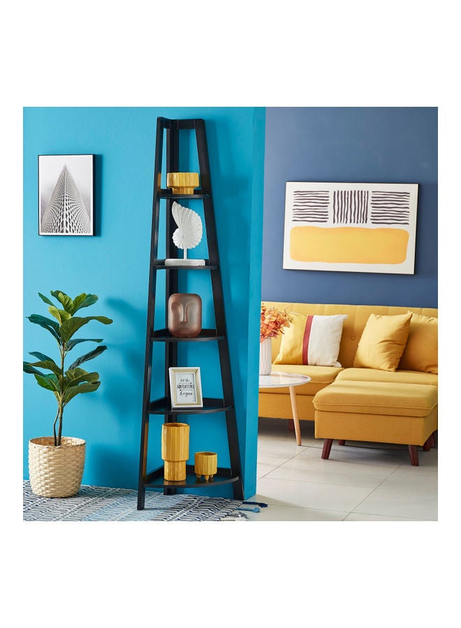 Home Box Office inc Louis 5-Tier Corner Rack Black 180 x 39 x 39cm  - Image 4
