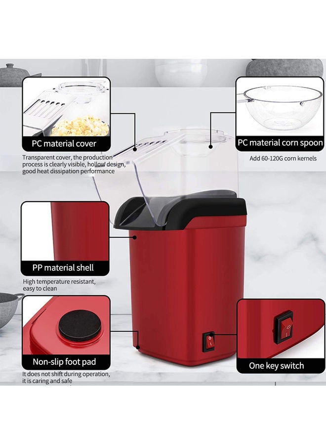 سوكاني ماكينة صغيرة أتوماتيكية لصنع الفشار 500.0 ml 1200.0 W 299-b أحمر، أبيض  - Image 4