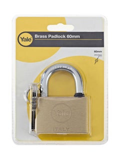 Yale Solid Body Padlock Gold 60mm 