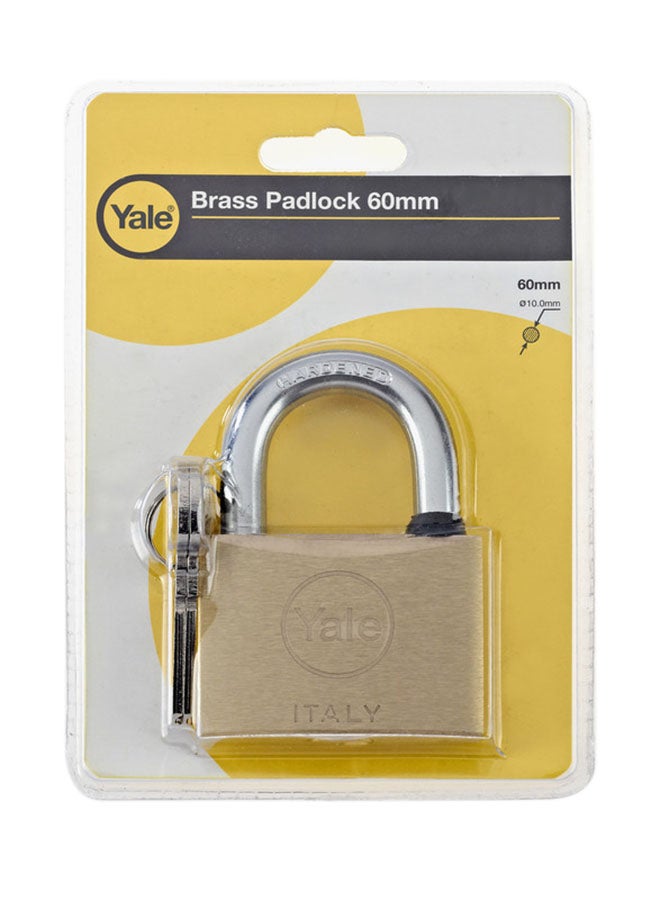 Yale Solid Body Padlock Gold 60mm 