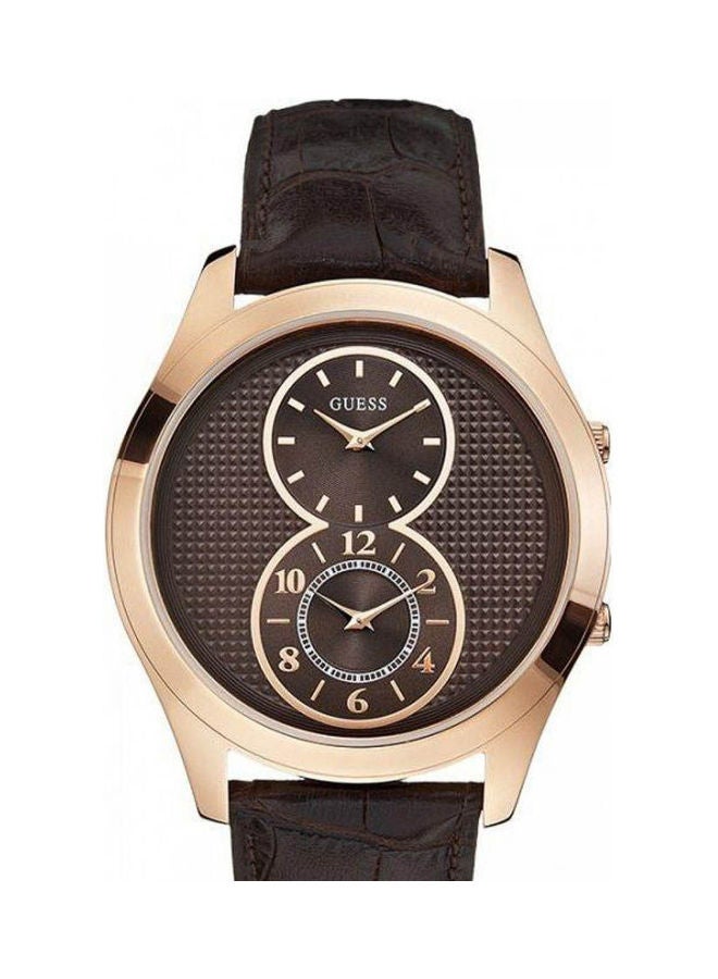 جس Men's Leather Analog Watch 0376G3 - Image 1