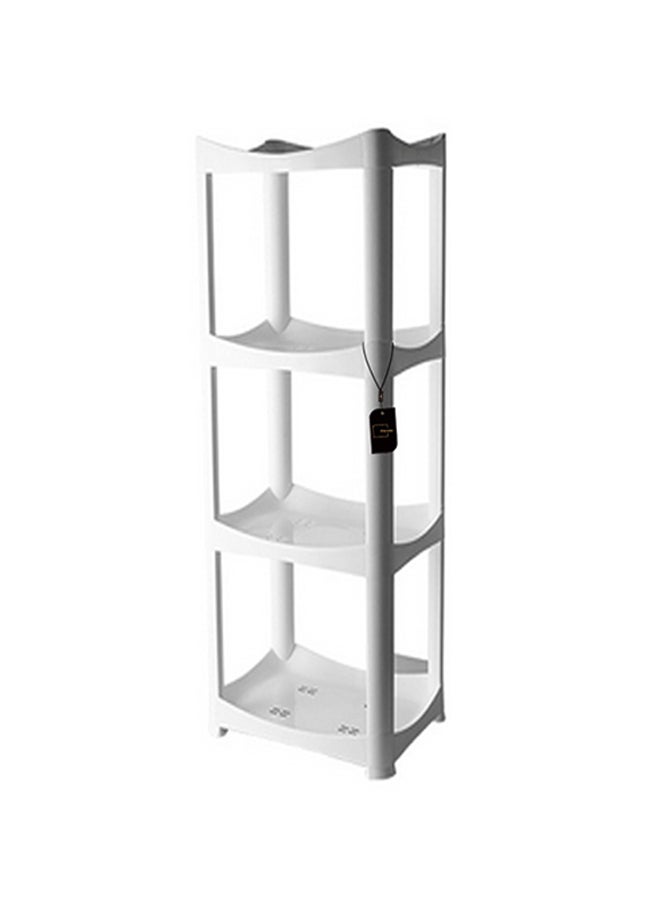 Sharpdo Four-Layer Storage Rack White 37.5 x 84 x 27cm - Image 1