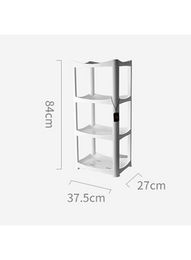 Sharpdo Four-Layer Storage Rack White 37.5 x 84 x 27cm - Image 5