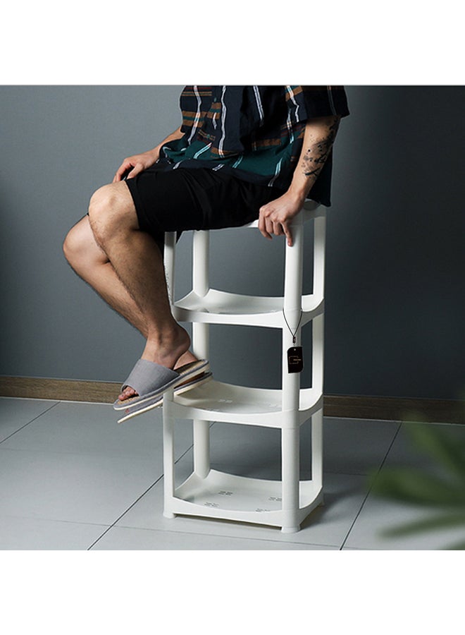 Sharpdo Four-Layer Storage Rack White 37.5 x 84 x 27cm - Image 2